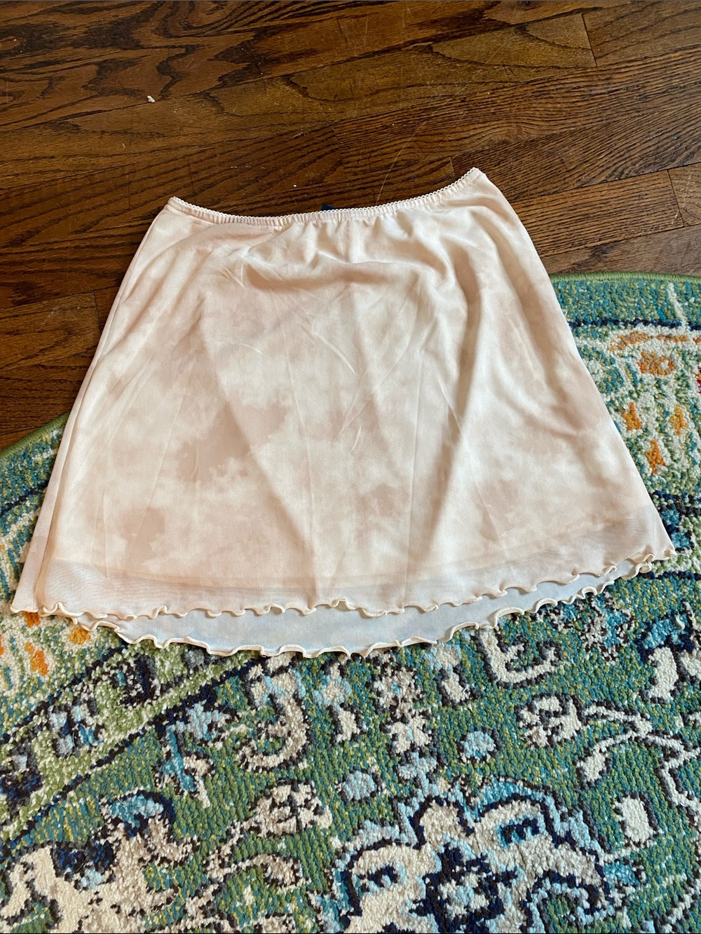 Light Pink/Cream Lined Circle Skirt